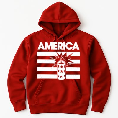 America Firework 4th Of July Flag Hoodie