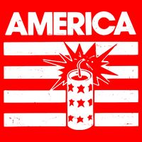 America Firework 4th Of July Flag Womens T-Shirt