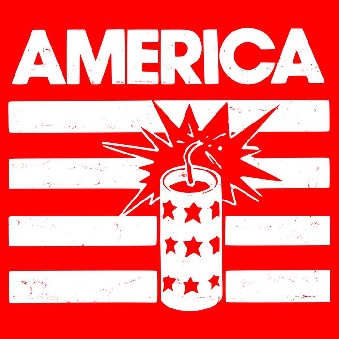 America Firework 4th Of July Flag Womens T-Shirt