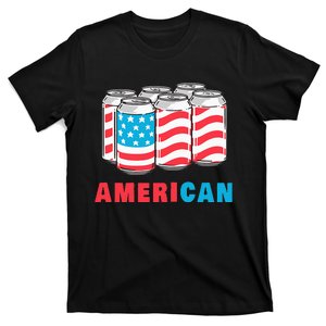 AmeriCan Funny 4th of July Beer Patriotic USA Flag Merica T-Shirt