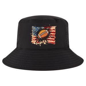 American football 4th Of July USA American Flag Cool Comfort Performance Bucket Hat