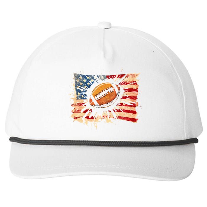 American football 4th Of July USA American Flag Snapback Five-Panel Rope Hat