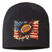 American football 4th Of July USA American Flag Sustainable Beanie