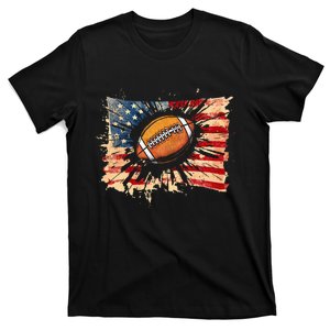 American football 4th Of July USA American Flag T-Shirt