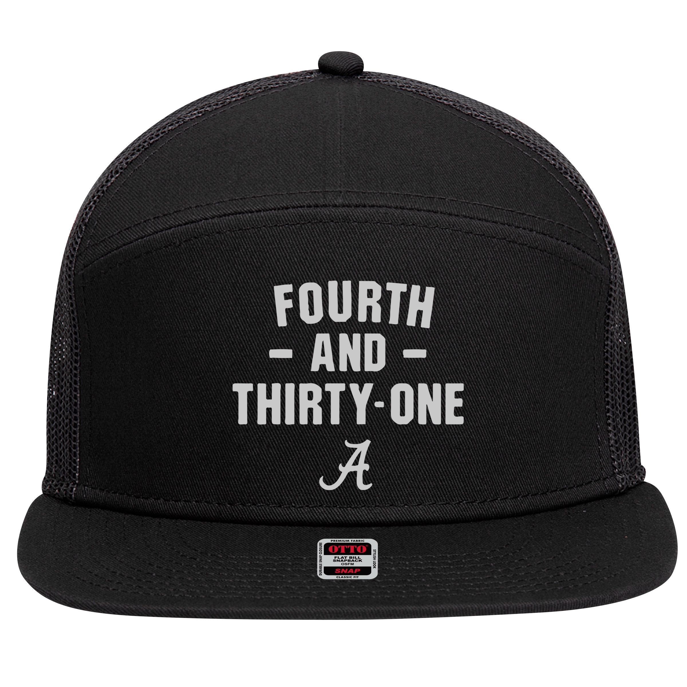 Alabama Football 4th And 31 7 Panel Mesh Trucker Snapback Hat