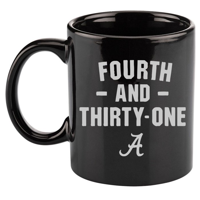 Alabama Football 4th And 31 11oz C Handle Ceramic Mug