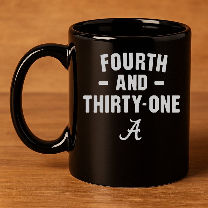 Alabama Football 4th And 31 11oz C Handle Ceramic Mug