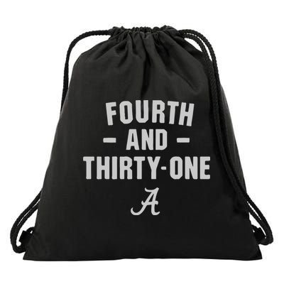 Alabama Football 4th And 31 Drawstring Bag