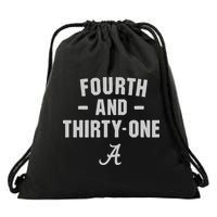 Alabama Football 4th And 31 Drawstring Bag
