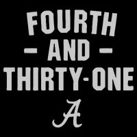 Alabama Football 4th And 31 Drawstring Bag