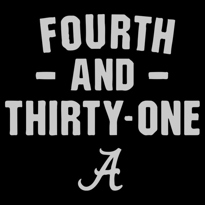 Alabama Football 4th And 31 Drawstring Bag