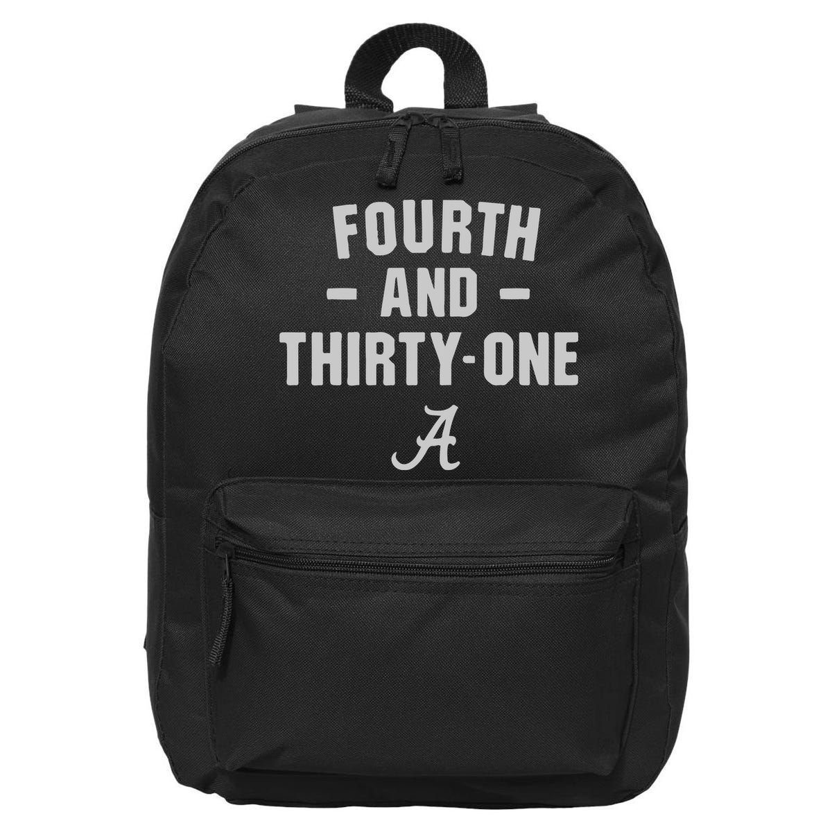 Alabama Football 4th And 31 16 in Basic Backpack