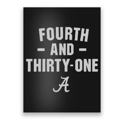 Alabama Football 4th And 31 Poster