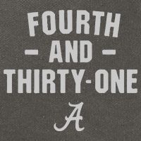 Alabama Football 4th And 31 Cotton Canvas Backpack