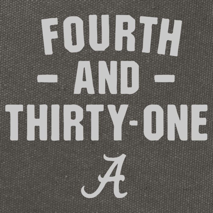 Alabama Football 4th And 31 Cotton Canvas Backpack