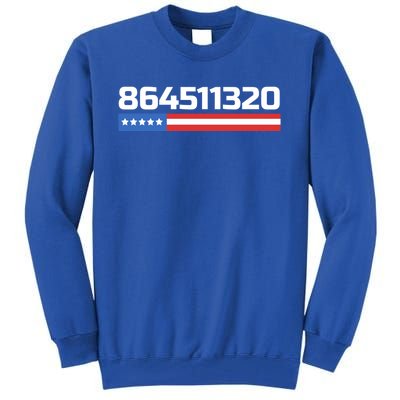 American Flag 86 45 11 3 20 Anti Trump 2020 86 45 Great Gift Tall Sweatshirt