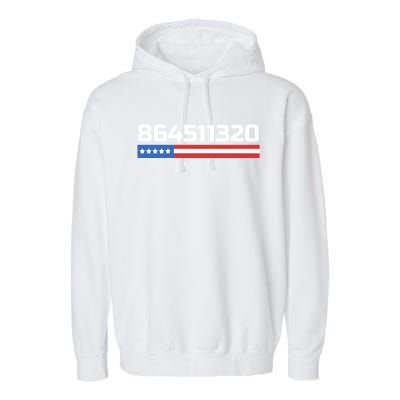 American Flag 86 45 11 3 20 Anti Trump 2020 86 45 Great Gift Garment-Dyed Fleece Hoodie