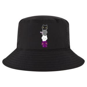 Asexuality Flag Animal Cat Ace Pride Demisexual Gift Asexual Cool Comfort Performance Bucket Hat