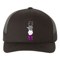 Asexuality Flag Animal Cat Ace Pride Demisexual Gift Asexual Yupoong Adult 5-Panel Trucker Hat