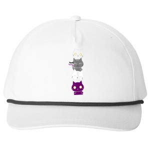 Asexuality Flag Animal Cat Ace Pride Demisexual Gift Asexual Snapback Five-Panel Rope Hat