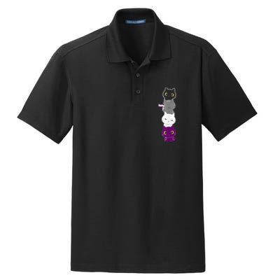 Asexuality Flag Animal Cat Ace Pride Demisexual Gift Asexual Dry Zone Grid Polo