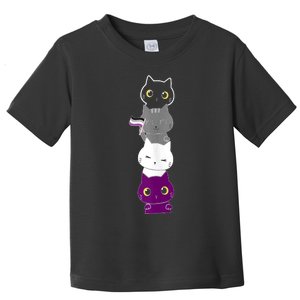 Asexuality Flag Animal Cat Ace Pride Demisexual Gift Asexual Toddler T-Shirt