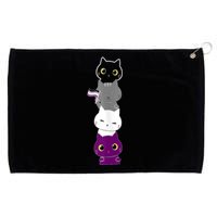 Asexuality Flag Animal Cat Ace Pride Demisexual Gift Asexual Grommeted Golf Towel