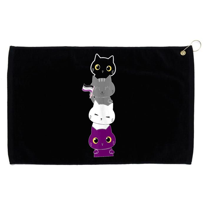 Asexuality Flag Animal Cat Ace Pride Demisexual Gift Asexual Grommeted Golf Towel