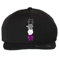 Asexuality Flag Animal Cat Ace Pride Demisexual Gift Asexual Wool Snapback Cap