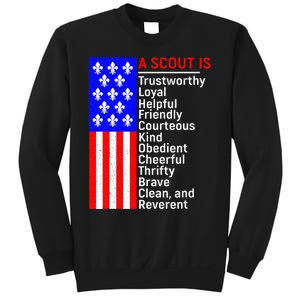 American Flag A Scout Is Trustworthy Friendly Courteous Sweatshirt