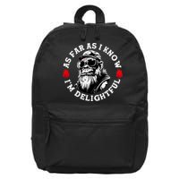 As Far As I Know I'm Delightful Funny Monkey Sayin  16 in Basic Backpack