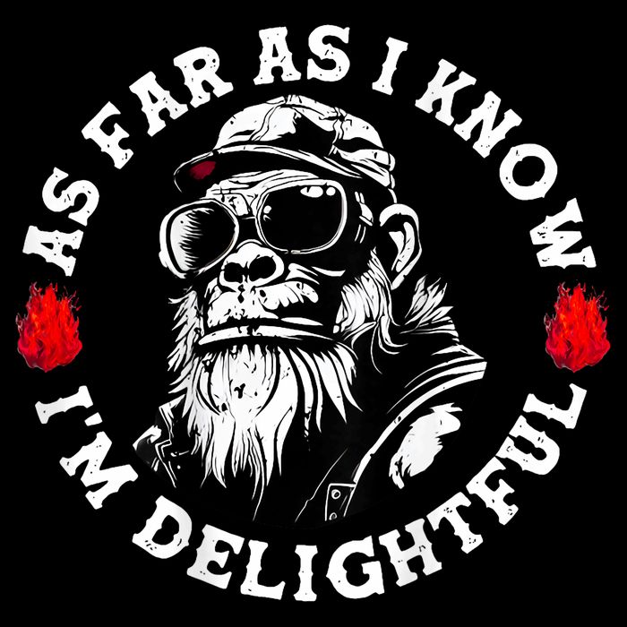 As Far As I Know I'm Delightful Funny Monkey Sayin  16 in Basic Backpack