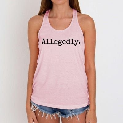 Allegedly Funny Attorney Funny Lawyer Women's Knotted Racerback Tank