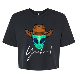 Alien Funny Alien Alien Lover Alien Cow Alien Humor Bella+Canvas Jersey Crop Tee