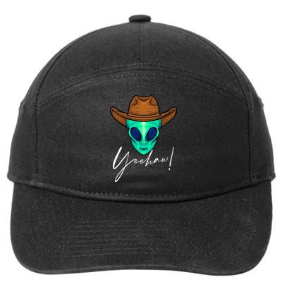 Alien Funny Alien Alien Lover Alien Cow Alien Humor 7-Panel Snapback Hat