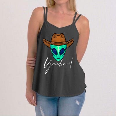 Alien Funny Alien Alien Lover Alien Cow Alien Humor Women's Strappy Tank