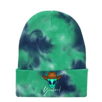 Alien Funny Alien Alien Lover Alien Cow Alien Humor Tie Dye 12in Knit Beanie