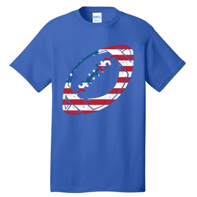 American Flag American Football Gift Tall T-Shirt