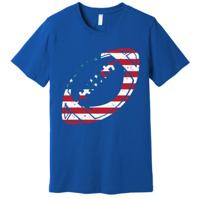 American Flag American Football Gift Premium T-Shirt