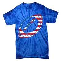 American Flag American Football Gift Tie-Dye T-Shirt