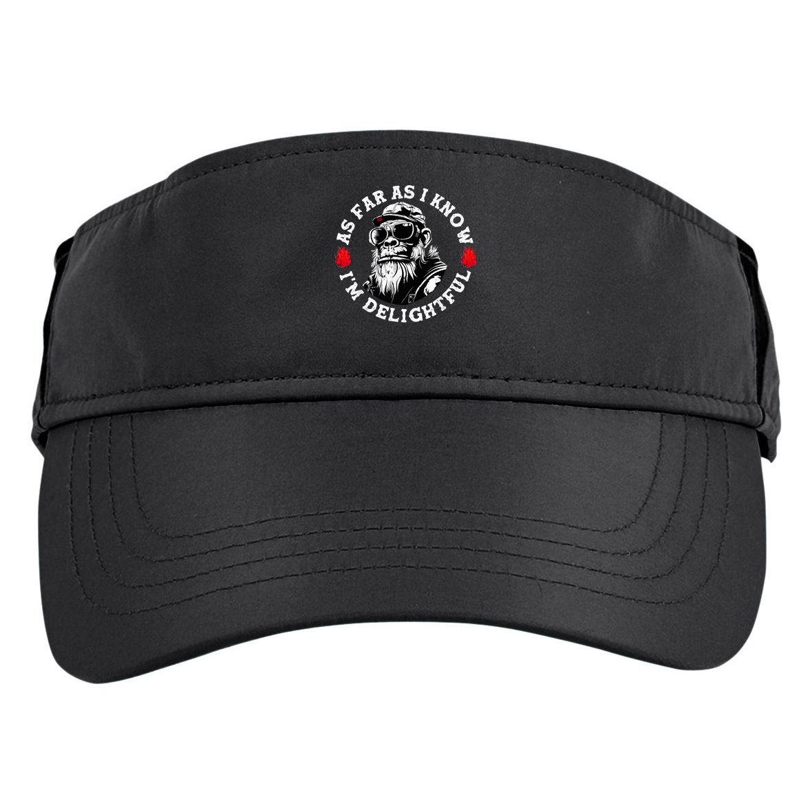 As Far As I Know I'M Delightful Monkey Saying Quote Adult Drive Performance Visor