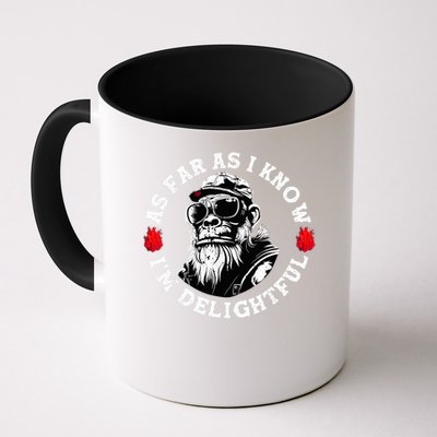 As Far As I Know I'M Delightful Monkey Saying Quote Mug