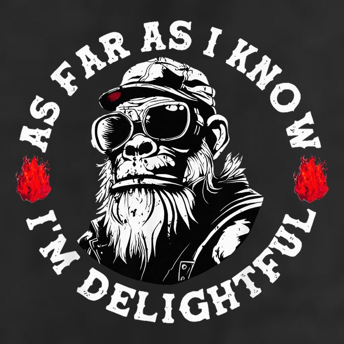 As Far As I Know I'M Delightful Monkey Saying Quote 15oz Campfire Ceramic Mug