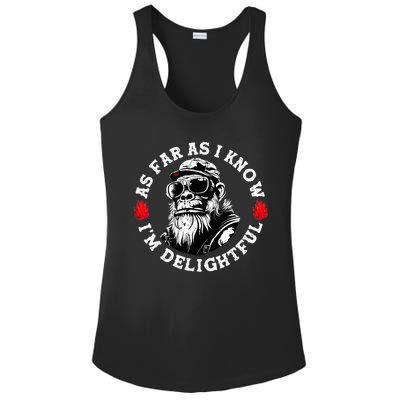 As Far As I Know I'M Delightful Monkey Saying Quote Ladies PosiCharge Competitor Racerback Tank