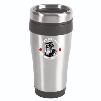 As Far As I Know I'M Delightful Monkey Saying Quote 16oz Travel Tumbler