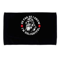 As Far As I Know I'M Delightful Monkey Saying Quote Microfiber Hand Towel