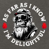 As Far As I Know I'M Delightful Monkey Saying Quote Cotton Canvas Backpack