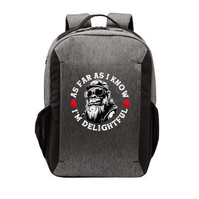 As Far As I Know I'M Delightful Monkey Saying Quote Vector Backpack