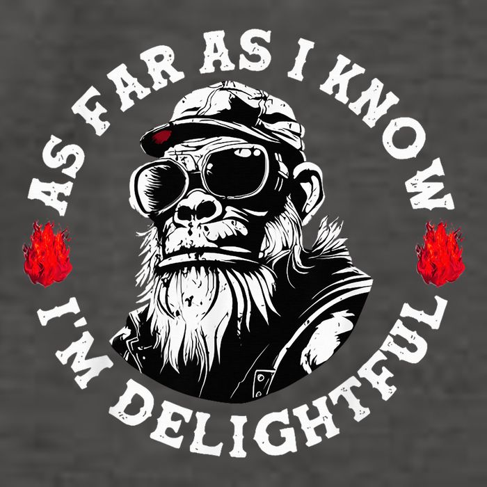 As Far As I Know I'M Delightful Monkey Saying Quote Vector Backpack