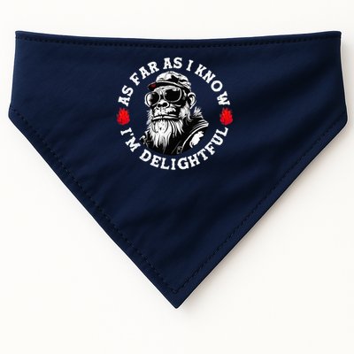 As Far As I Know I'M Delightful Monkey Saying Quote USA-Made Doggie Bandana